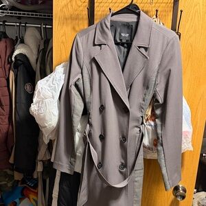 Simply Vera Vera Wang Women's Gray Pea Coat